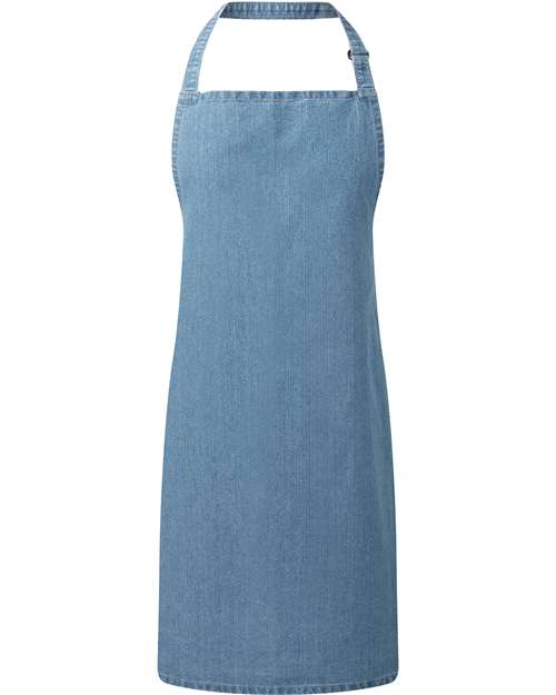 Artisan Collection by Reprime RP150, Recycled Bib Apron, Denim Blue