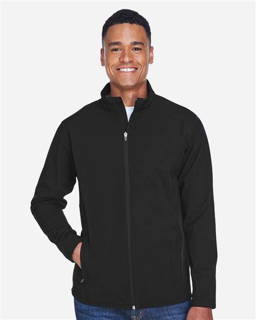 Team 365 TT80, Men's Leader Soft Shell Jacket, Black