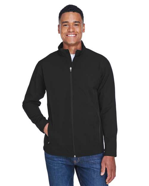 Men's Leader Soft Shell Jacket - - 13831 Black 738D9 AB Exclusive Brands CA New ab Full-Zips Jackets Mens & Unisex New AB Outerwear Performance Rain Coats S&S Deep Deals S&S Exclusive Brands Safety Spandex Team 365 TT80 Waterproof Zips
