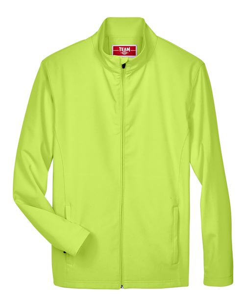 Team 365 TT80, Men's Leader Soft Shell Jacket, Safety Yellow