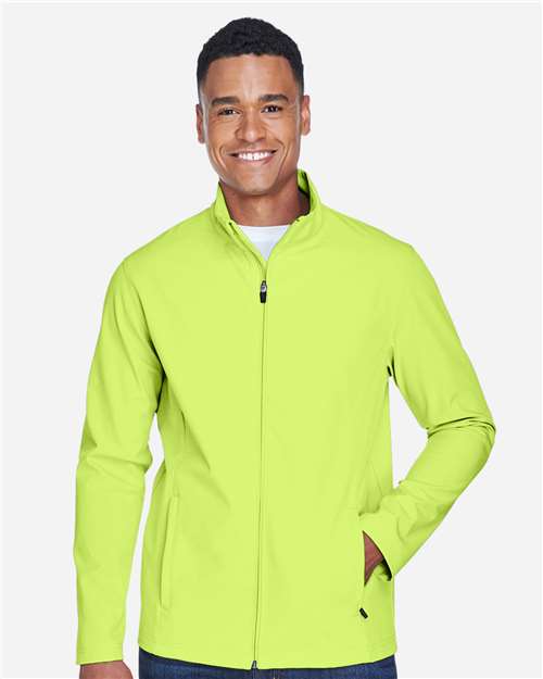 Team 365 TT80, Men's Leader Soft Shell Jacket, Safety Yellow