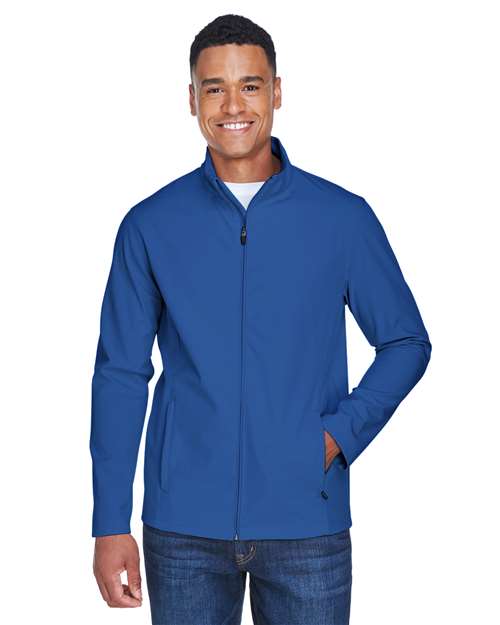 Men's Leader Soft Shell Jacket - - 13831 Sport Royal 738D9 AB Exclusive Brands CA New ab Full-Zips Jackets Mens & Unisex New AB Outerwear Performance Rain Coats S&S Deep Deals S&S Exclusive Brands Safety Spandex Team 365 TT80 Waterproof Zips