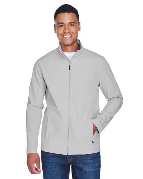 Men's Leader Soft Shell Jacket - - 13831 Sport Silver 738D9 AB Exclusive Brands CA New ab Full-Zips Jackets Mens & Unisex New AB Outerwear Performance Rain Coats S&S Deep Deals S&S Exclusive Brands Safety Spandex Team 365 TT80 Waterproof Zips