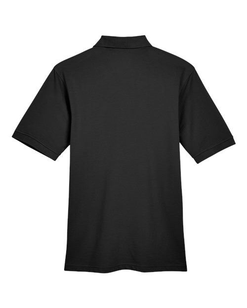 Harriton M265, Men's Easy Blend Polo, Black