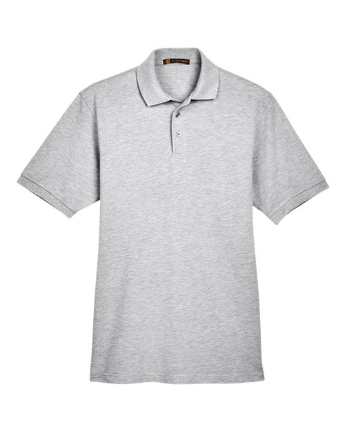 Harriton M265, Men's Easy Blend Polo, Grey Heather