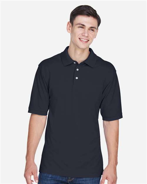 Harriton M265, Men's Easy Blend Polo, Navy