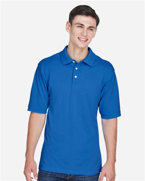 Harriton M265, Men's Easy Blend Polo, True Royal