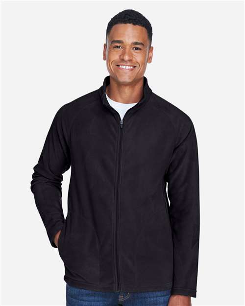 Team 365 TT90, Men's Campus Microfleece Jacket, Black