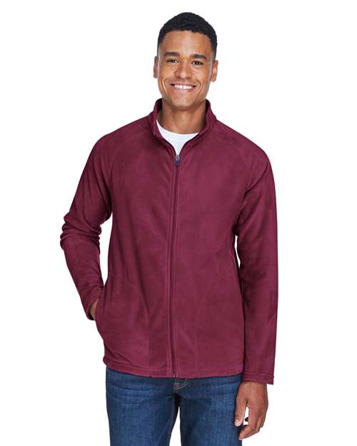 Men's Campus Microfleece Jacket - - 13840 Sport Maroon 751D9 AB Exclusive Brands Activewear CA New ab Full-Zips Jackets Mens & Unisex New AB Outerwear S&S Deep Deals S&S Exclusive Brands Team 365 TT90 Zips
