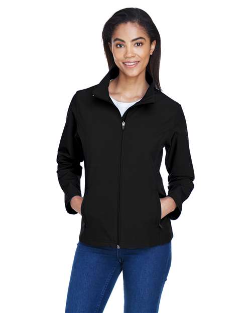 Women's Leader Soft Shell Jacket - Black - - 13844 Black 743D9 AB Exclusive Brands CA New ab Explore Corporate Explore Corporate Gifting & Incentives Explore Corporate Gifting - Mid-Range Explore Medical & Med Spa Explore Medical & Med Spa Staff Uniforms Full-Zips Jackets New AB Outerwear Performance Rain Coats S&S Deep Deals S&S Exclusive Brands Safety Spandex Team 365 TT80W Waterproof Womens Zips