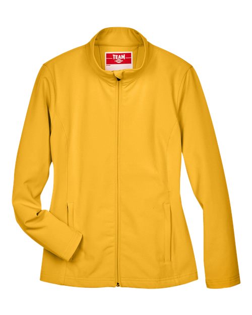 Team 365 TT80W, Women's Leader Soft Shell Jacket, Sport Athletic Gold
