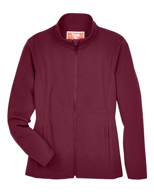Team 365 TT80W, Women's Leader Soft Shell Jacket, Sport Maroon