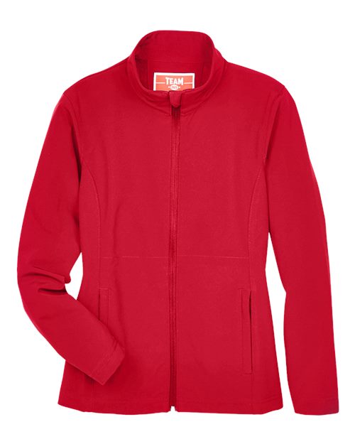 Team 365 TT80W, Women's Leader Soft Shell Jacket, Sport Red