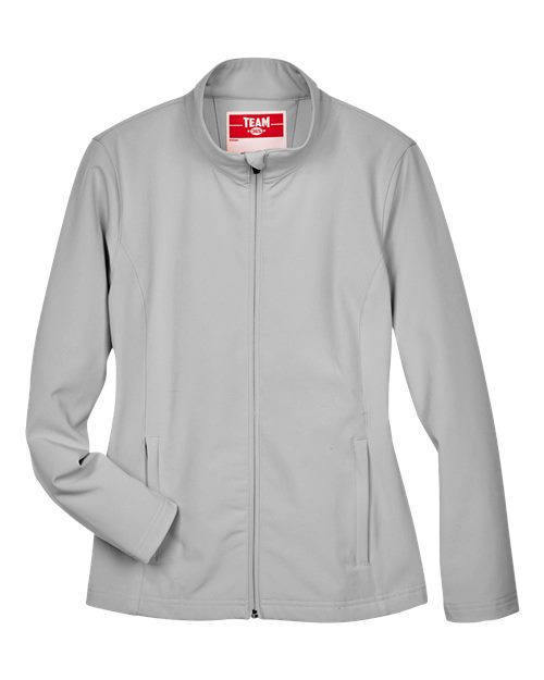 Team 365 TT80W, Women's Leader Soft Shell Jacket, Sport Silver