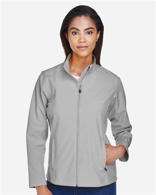 Team 365 TT80W, Women's Leader Soft Shell Jacket, Sport Silver