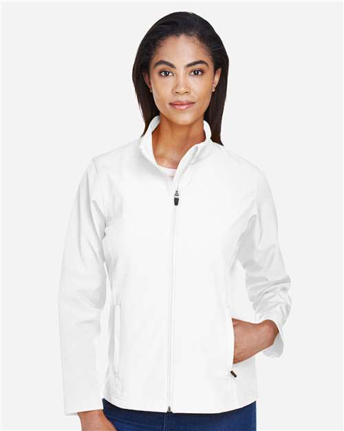 Team 365 TT80W, Women's Leader Soft Shell Jacket, White