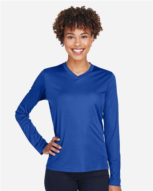 Team 365 TT11WL, Women's Zone Performance Long Sleeve T-shirt, Sport Royal
