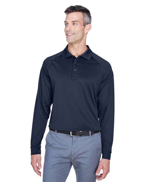 Men's Advantage Long Sleeve Tactical Polo - - 13849 Dark Navy 200B9 6-6.9 oz AB Exclusive Brands Antimicrobial CA New ab Explore Industrial & Workwear Explore Industrial & Workwear - Safety Harriton Long Sleeves M211L Mens & Unisex Moisture-Management New AB Performance Polos Polos & Knits Polyester - 100% S&S Exclusive Brands Safety Snag Resistant Sport Shirts Tops