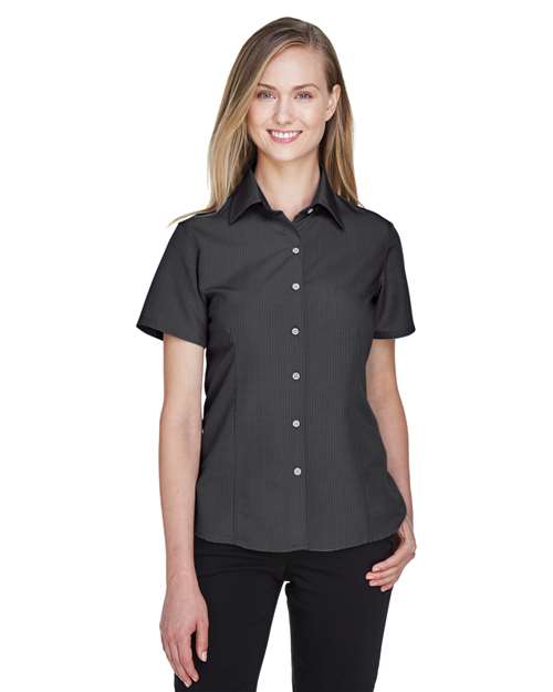 Women's Barbados Textured Camp Shirt - - 13851 Black 252B9 4-4.9 oz AB Exclusive Brands CA New ab Dress Shirts Harriton M560W New AB Polyester Rayon S&S Deep Deals S&S Exclusive Brands Short Sleeves Tops Womens Wovens Wovens & Dress Shirts Wrinkle Free