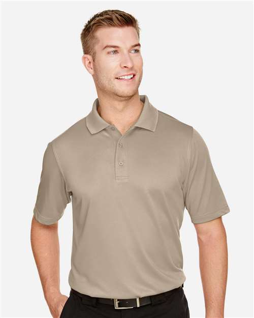 Harriton M348, Men's Advantage Snag Protection Plus Polo, Khaki