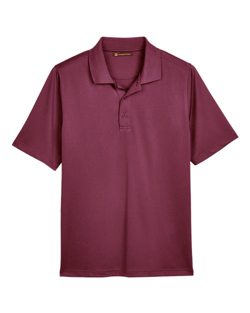 Harriton M348, Men's Advantage Snag Protection Plus Polo, Maroon