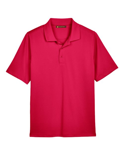Harriton M348, Men's Advantage Snag Protection Plus Polo, Red