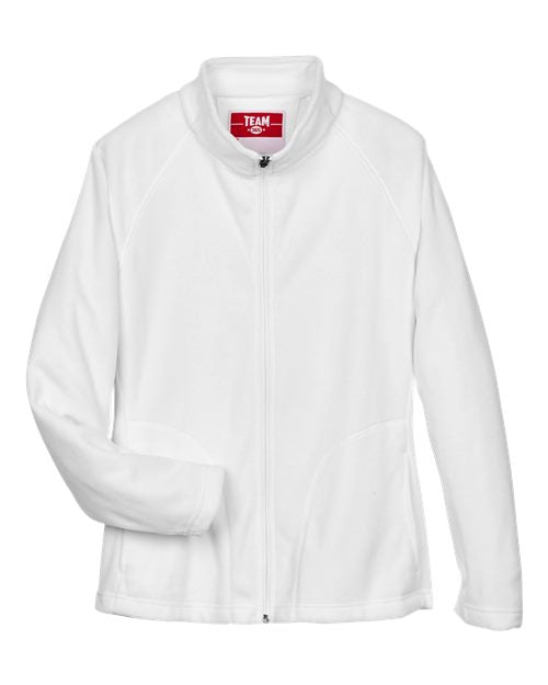 Team 365 TT90W, Women's Campus Microfleece Jacket, White