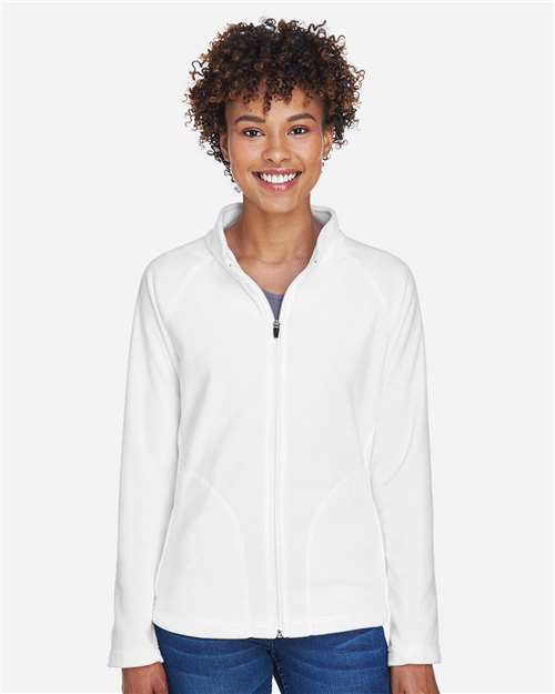 Team 365 TT90W, Women's Campus Microfleece Jacket, White