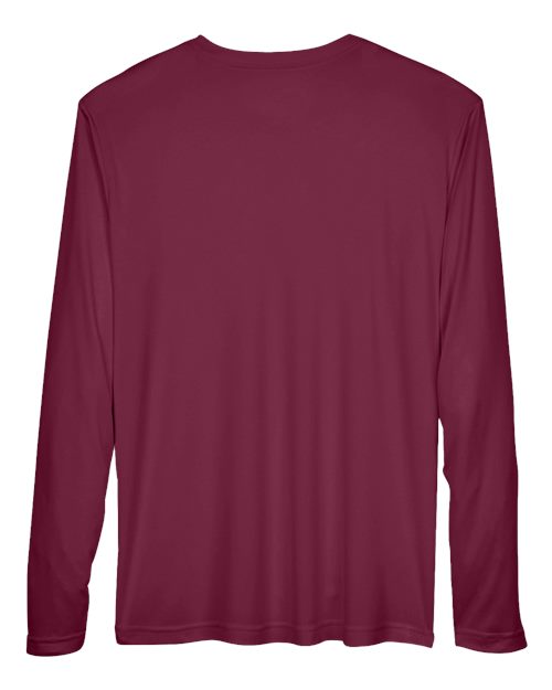 Team 365 TT11L, Men's Zone Performance Long Sleeve T-shirt, Sport Maroon