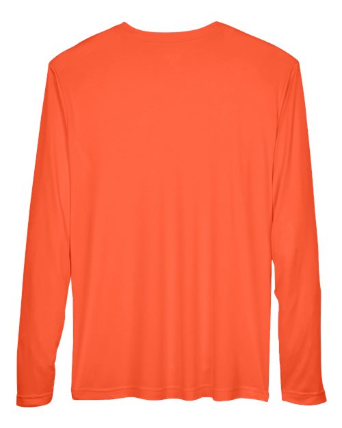 Team 365 TT11L, Men's Zone Performance Long Sleeve T-shirt, Sport Orange