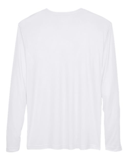 Team 365 TT11L, Men's Zone Performance Long Sleeve T-shirt, White