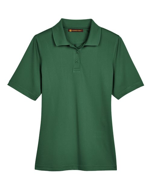 Harriton M348W, Women's Advantage Snag Protection Plus Polo, Dark Green