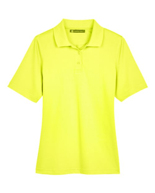 Harriton M348W, Women's Advantage Snag Protection Plus Polo, Safety Yellow