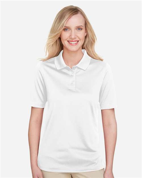 Harriton M348W, Women's Advantage Snag Protection Plus Polo, White