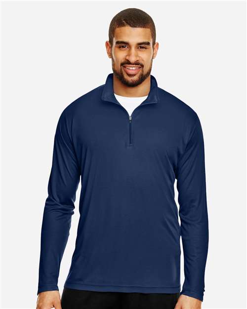 Team 365 TT31, Men's Zone Performance Quarter-zip Pullover, Sport Dark Navy