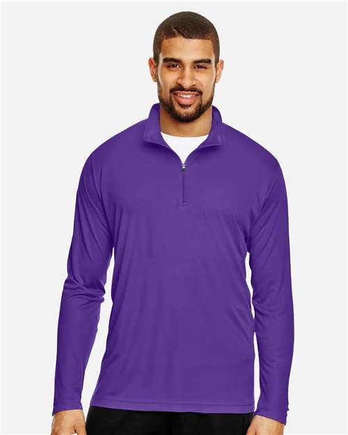 Team 365 TT31, Men's Zone Performance Quarter-zip Pullover, Sport Purple