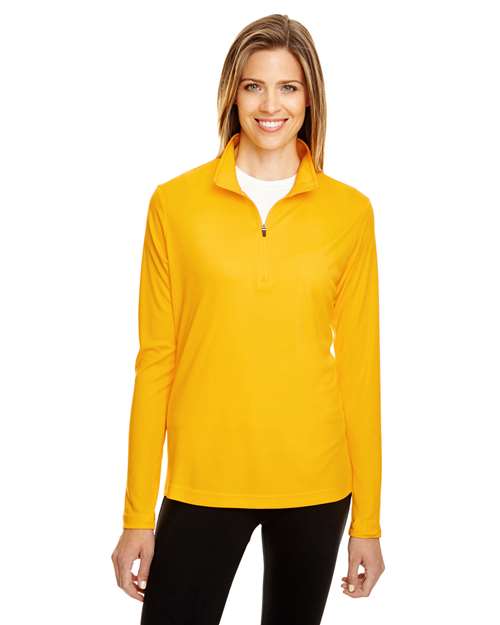 Women's Zone Performance Quarter-Zip Pullover - - 13859 3-3.9 oz 704D9 AB Exclusive Brands Activewear CA New ab Explore Corporate Explore Corporate Company Gear Explore Corporate Uniforms Long Sleeves Moisture-Management New AB Performance Polos & Knits Polyester - 100% Pullovers Quarter-Zips S&S Exclusive Brands Sun/UV Protection Team 365 Tops TT31W Womens Zips