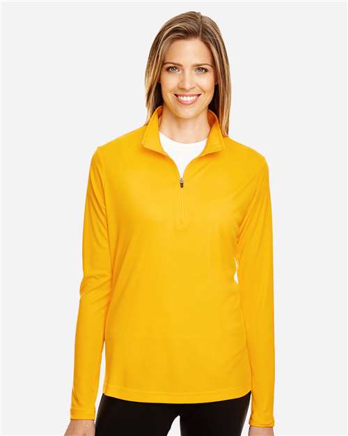 Team 365 TT31W, Women's Zone Performance Quarter-zip Pullover, Sport Athletic Gold