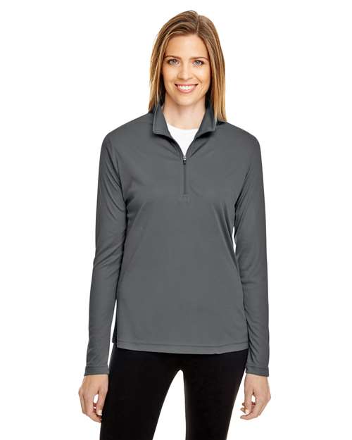 Women's Zone Performance Quarter-Zip Pullover - - 13859 3-3.9 oz 704D9 AB Exclusive Brands Activewear CA New ab Explore Corporate Explore Corporate Company Gear Explore Corporate Uniforms Long Sleeves Moisture-Management New AB Performance Polos & Knits Polyester - 100% Pullovers Quarter-Zips S&S Exclusive Brands Sun/UV Protection Team 365 Tops TT31W Womens Zips