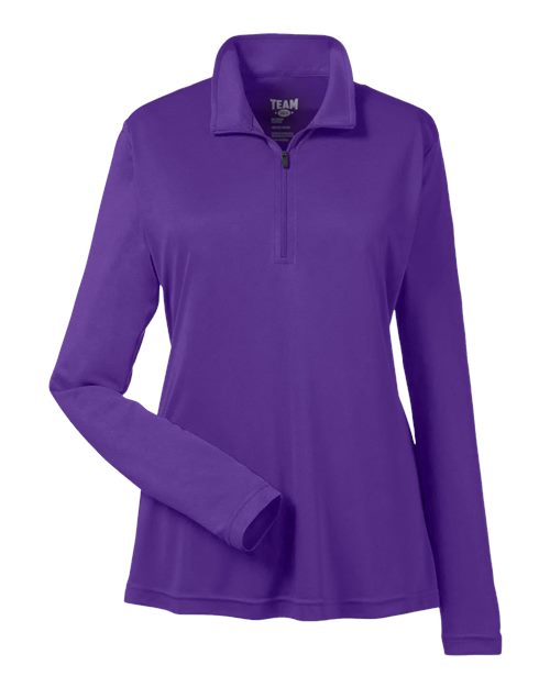 Team 365 TT31W, Women's Zone Performance Quarter-zip Pullover, Sport Purple