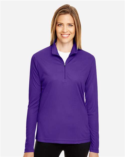 Team 365 TT31W, Women's Zone Performance Quarter-zip Pullover, Sport Purple