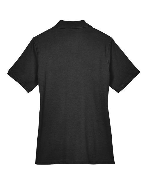 Harriton M265W, Women's Easy Blend Polo, Black