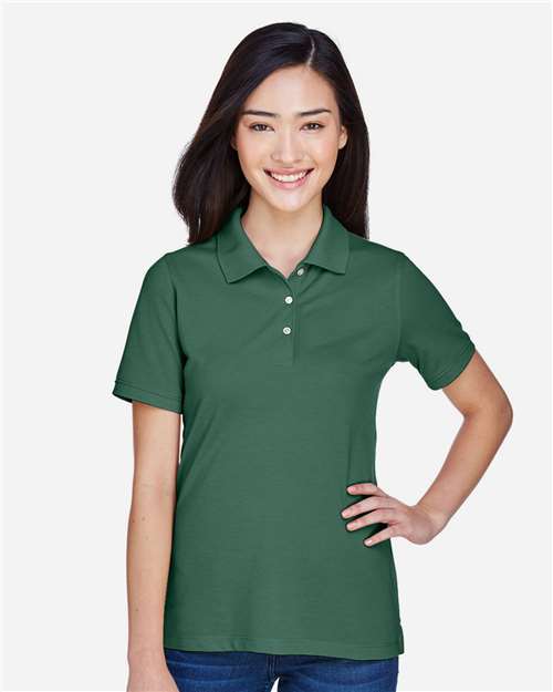 Harriton M265W, Women's Easy Blend Polo, Hunter