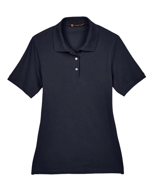 Harriton M265W, Women's Easy Blend Polo, Navy