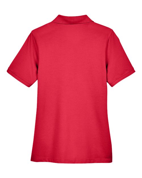 Harriton M265W, Women's Easy Blend Polo, Red
