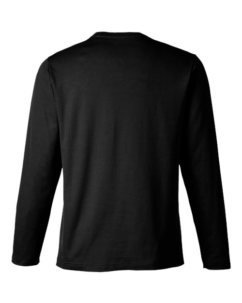 Harriton M118L, Unisex Charge Snag And Soil Protect Long Sleeve T-shirt, Black