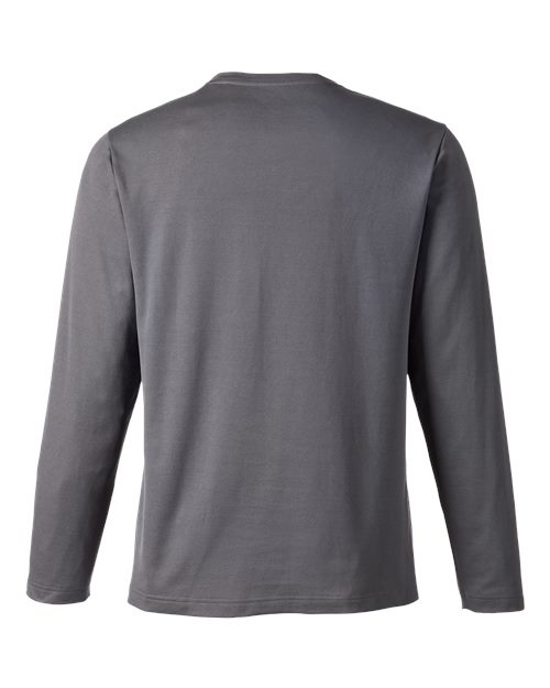 Harriton M118L, Unisex Charge Snag And Soil Protect Long Sleeve T-shirt, Dark Charcoal