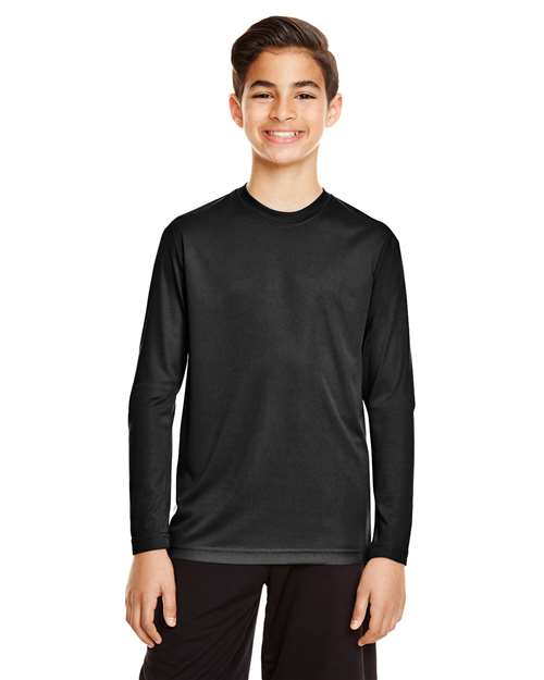 Youth Zone Performance Long Sleeve T-Shirt - - 13869 Black 3-3.9 oz 684D9 AB Exclusive Brands CA New ab Crewneck Explore School & Team - Back to School Explore School & Team - K-12 Explore School & Teams Long Sleeves Moisture-Management New AB Performance Polyester - 100% S&S Exclusive Brands Safety Say Yes to S&S Side Seams T-Shirts T-Shirts - Long Sleeve Team 365 Tops TT11YL Youth