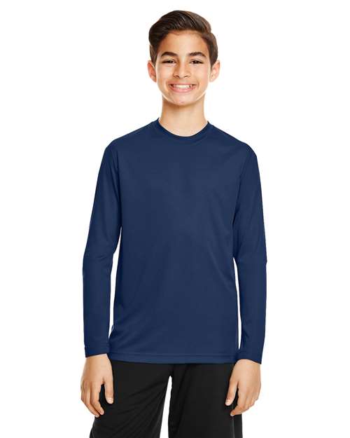 Youth Zone Performance Long Sleeve T-Shirt - - 13869 Sport Dark Navy 3-3.9 oz 684D9 AB Exclusive Brands CA New ab Crewneck Explore School & Team - Back to School Explore School & Team - K-12 Explore School & Teams Long Sleeves Moisture-Management New AB Performance Polyester - 100% S&S Exclusive Brands Safety Say Yes to S&S Side Seams T-Shirts T-Shirts - Long Sleeve Team 365 Tops TT11YL Youth