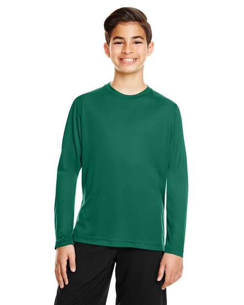 Youth Zone Performance Long Sleeve T-Shirt - - 13869 Sport Forest 3-3.9 oz 684D9 AB Exclusive Brands CA New ab Crewneck Explore School & Team - Back to School Explore School & Team - K-12 Explore School & Teams Long Sleeves Moisture-Management New AB Performance Polyester - 100% S&S Exclusive Brands Safety Say Yes to S&S Side Seams T-Shirts T-Shirts - Long Sleeve Team 365 Tops TT11YL Youth
